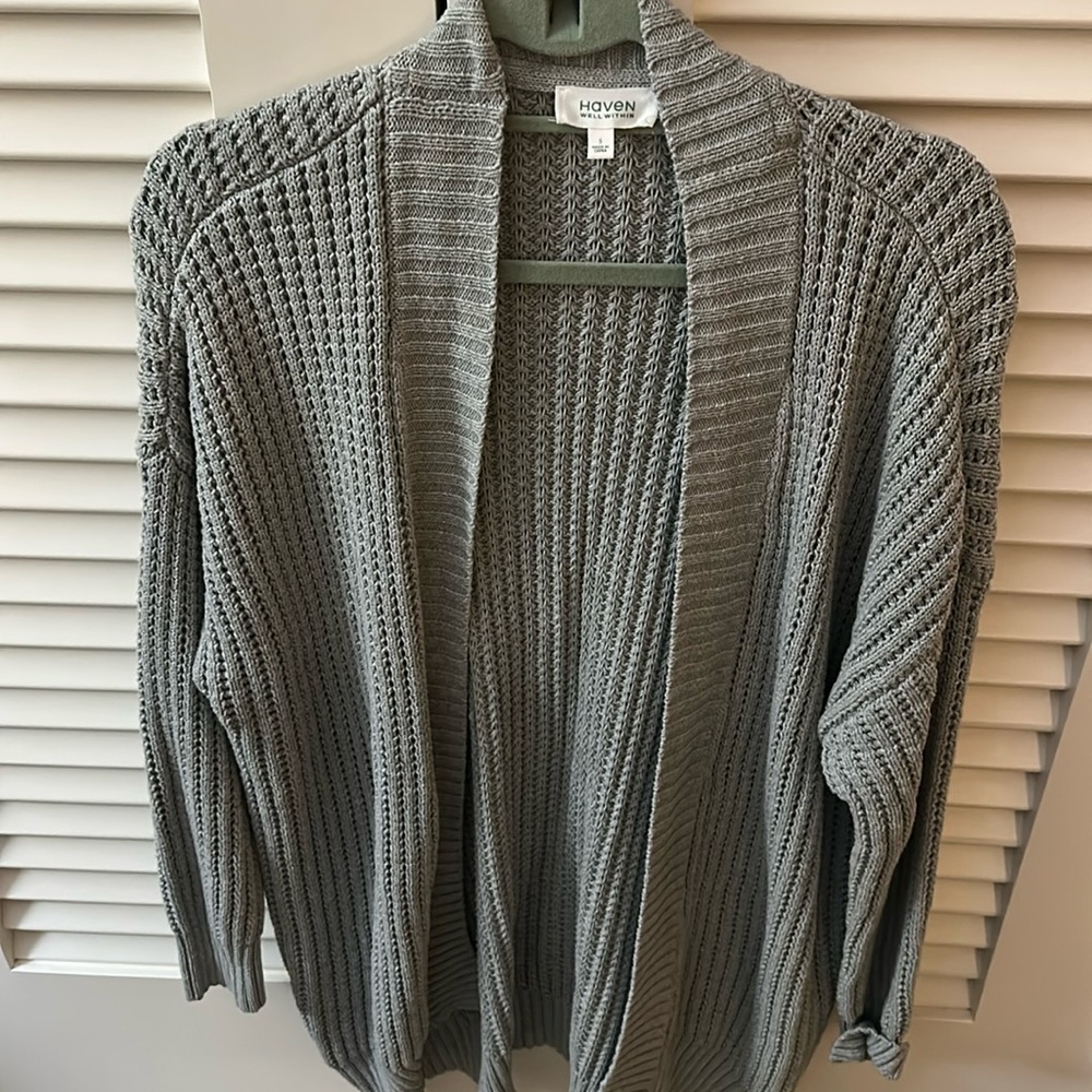 Talbots Haven We'll Within Cardigan Gray Size Small